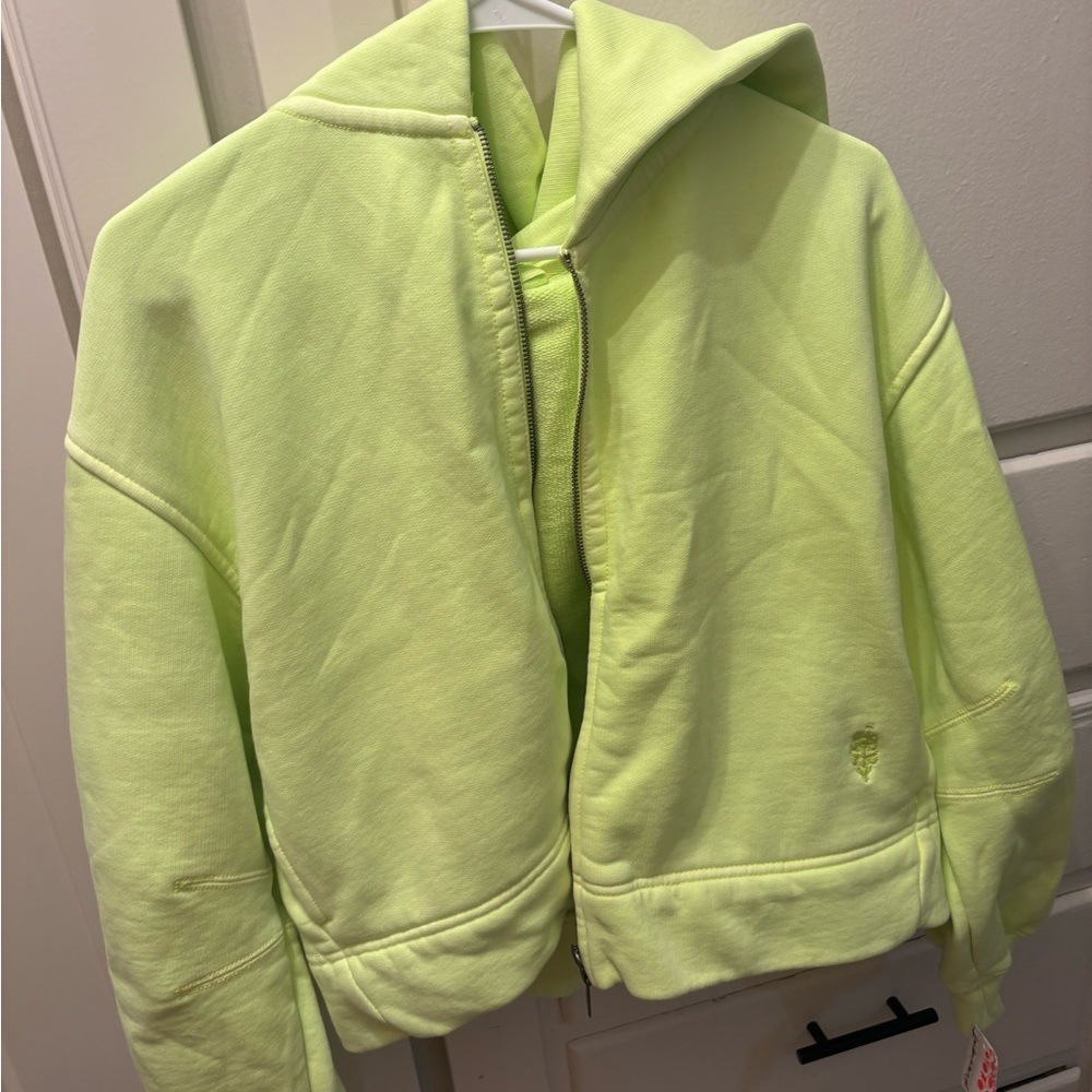 Free people a cut above zip up hoodie